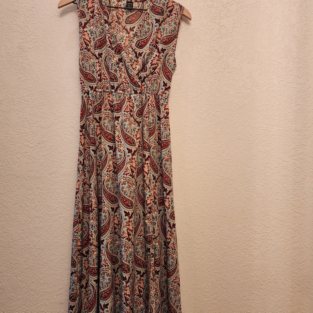 Paisley Print Sleeveless Dress